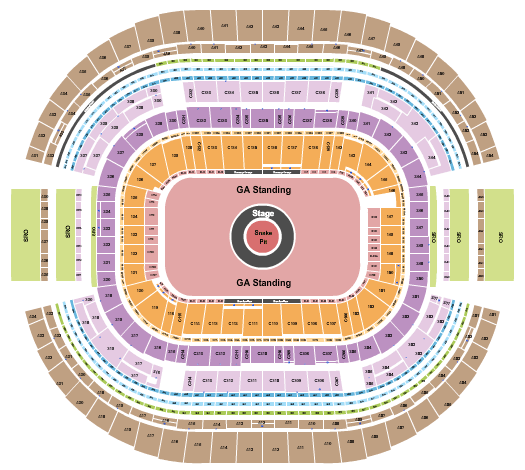 At T Stadium Seating Chart Metallica